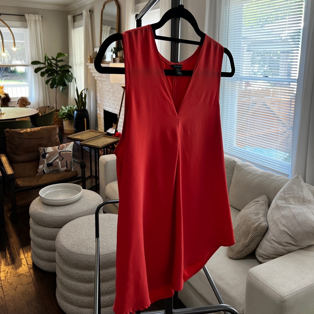 Deep Orange/ Coral/ Red Ann Taylor tank